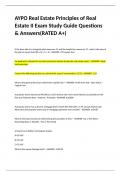 AYPO Real Estate Principles of Real Estate II Exam Study Guide Questions & Answers(RATED A+)