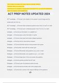 ACT PREP NOTES UPDATED 2024