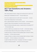 ACT Test Questions and Answers | 100% Pass