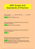 ANA Scope and Standards of Practice Questions with the Complete Answers| Graded A.