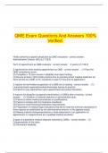   QME Exam Questions And Answers 100% Verified.