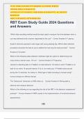 RBT Exam Study Guide 2024 Questions and Answers