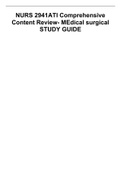 NURS 2941	ATI Comprehensive Content  Review- MEdical surgical STUDY GUIDE