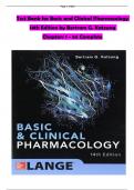 TEST BANK For Basic and Clinical Pharmacology, 14th Edition by Bertram G. Katzung, Verified Chapters 1 - 66, Complete Newest Version