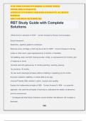 RBT Study Guide with Complete Solutions