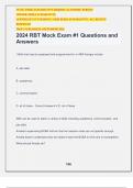 2024 RBT Mock Exam #1 Questions and Answers