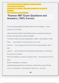 Pearson RBT Exam Questions and Answers | 100% Correct