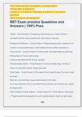 RBT Exam practice Questions and Answers | 100% Pass