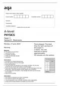 aqa A-level PHYSICS (7408/3BE)Paper 3 Section B Electronics June 2024 CORRECT Mark Scheme and Question Paper 