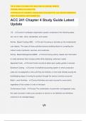 ACC 241 Chapter 4 Study Guide Latest Update