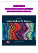 SOLUTION MANUAL For Employment Law for Business, 10th Edition by Dawn Bennett-Alexander, Verified Chapters 1 - 16, Complete