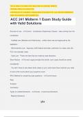 ACC 241 Midterm 1 Exam Study Guide with Valid Solutions