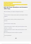 ACC 241 Exam Questions and Answers | 100% Pass