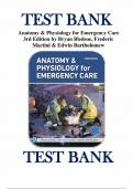 Test Bank for Anatomy & Physiology for Emergency Care, 3rd Edition (Bledsoe, 2020) Chapter 1-20 | All Chapters