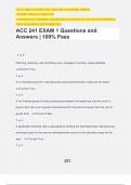 ACC 241 EXAM 1 Questions and Answers | 100% Pass