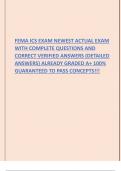 FEMA ICS EXAM NEWEST ACTUAL EXAM WITH COMPLETE QUESTIONS AND CORRECT VERIFIED ANSWERS (DETAILED ANSWERS) ALREADY GRADED A+ 100% GUARANTEED TO PASS CONCEPTS!!!