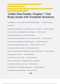 Colibri Real Estate: Chapter 1 Test Study Guide with Complete Solutions