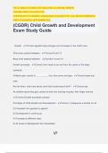 (CGDR) Child Growth and Development Exam Study Guide