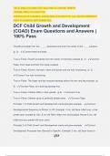 DCF Child Growth and Development (CGAD) Exam Questions and Answers | 100% Pass