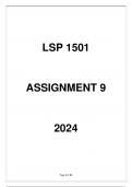 LSP1501 Assignment 9 (2024)