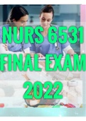 NURS 6531 FINAL EXAM 2022