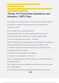 Periop 101 Final Exam Questions and Answers | 100% Pass