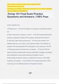 Periop 101 Final Exam Practice Questions and Answers | 100% Pass