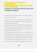 Periop 101 Final Exam Study Guide with Complete Solutions