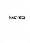 Sociology - Research methods notes