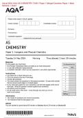 Actual 2024 AQA AS CHEMISTRY 7404/1 Paper 1 Inorganic and Physical Chemistry Merged Question Paper + Mark Scheme + Insert