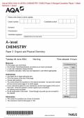 Actual 2024 AQA A-LEVEL CHEMISTRY 7405/2 Paper 2 Organic and Physical Chemistry Merged Question Paper + Mark Scheme + Insert