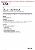 Actual 2024 AQA AS ENGLISH LITERATURE B 7716/1B Paper 1B Literary genres: Drama: Aspects of comedy Merged Question Paper + Mark Scheme