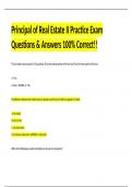 Principal of Real Estate II Practice Exam Questions & Answers 100% Correct!!