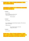 NURS 6551 FINAL EXAM 2- QUESTION AND ANSWERS; SATISFACTION GUARANTEED SUCCESS Latest UPDATE 2021/2022, GRADED A+ Walden University.