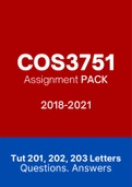 COS3751 - Combined Tut201,202, 203 Letters (2018-2021)