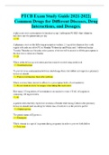 PTCB Exam Study Guide 2021-2022 Common Drugs for Different Diseases, Drug Interactions, and Dosages