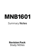 MNB1601 - Notes (Summary)