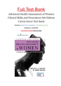 Advanced Health Assessment of Women Clinical Skills and Procedures 4th Edition Carcio Secor Test Bank