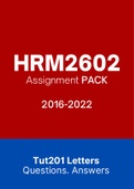 HRM2602 - Combined Tut201 Letters (2016-2022)