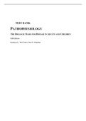 TEST BANK PATHOPHYSIOLOGY THE BIOLOGIC BASIS FOR DISEASE IN ADULTS AND CHILDREN 8th Edition Kathryn L. McCance, Sue E. Huether