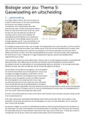 biologie samenvatting hoofdstuk 5 gaswisseling en uitscheiding