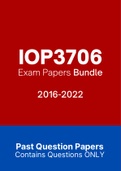 IOP3706 - Exam Question PACK (2016-2022)