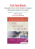 Alexander’s Care of the Patient in Surgery 16th Edition Rothrock Test Bank