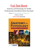 Anatomy and Physiology for Health Professionals 3rd Edition Moini Test Bank