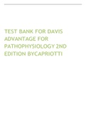 TEST BANK FOR DAVIS ADVANTAGE FOR PATHOPHYSIOLOGY 2ND EDITION BYCAPRIOTTI