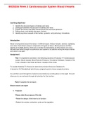 BIOS255 Week 3 Cardiovascular System Blood Vessels Study Guide