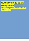 Mvu NURS 629 Exam Study Guide 2022/2023 EXAM 1  2 Exam (elaborations) MSN NURS 629: Pediatric/Family Health Care 2022/2023  3 Exam (elaborations) MVU NURS 629 Exam Study Guide Test-taking skills for NURS 629 LATEST 2022  4 Exam (elaborations) MVU NURS 629