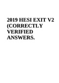 HESI EXIT V2 CORRECTLY VERIFIED ANSWERS 2019