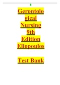 Gerontological Nursing 9th Edition Eliopoulos  Test Bank