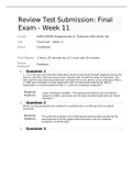 NURS 6630N-29 Week 11 Final Exam (Winter Qtr)